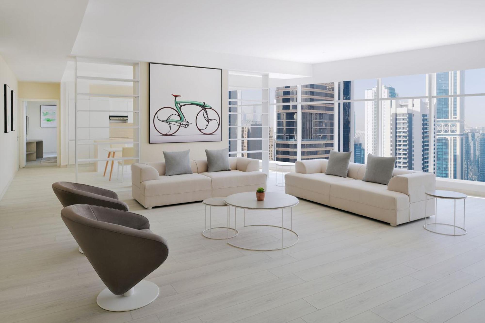 Hotel Element By Westin West Bay Doha Exterior foto The interior of a typical condominium
